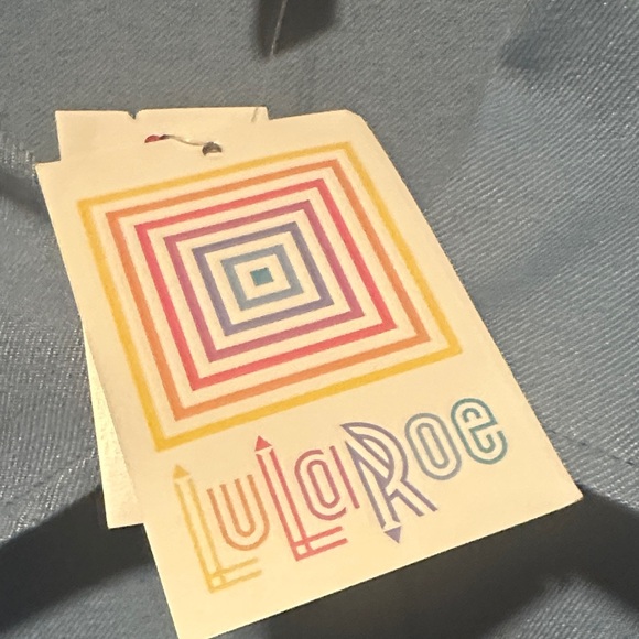 LuLaRoe Casual Blue Button Down Abigail Shirt - Picture 2 of 7